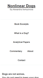 Mobile Screenshot of nonlineardogs.com